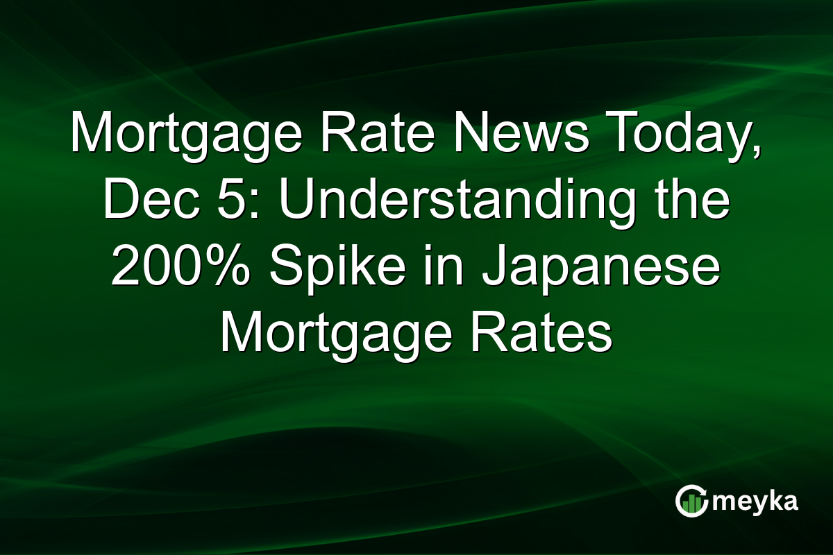 Mortgage Rate News Today, Dec 5: Understanding the 200% Spike in Japanese Mortgage Rates