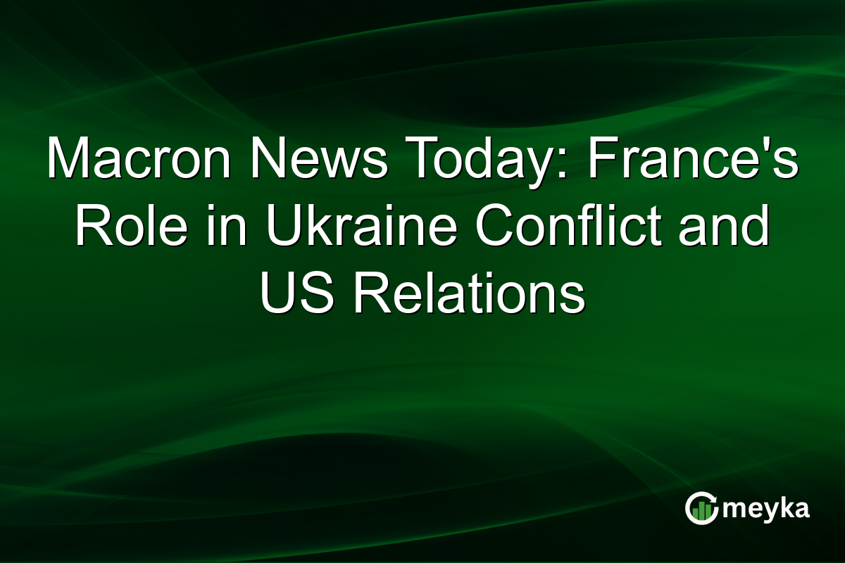 Macron News Today: France's Role in Ukraine Conflict and US Relations