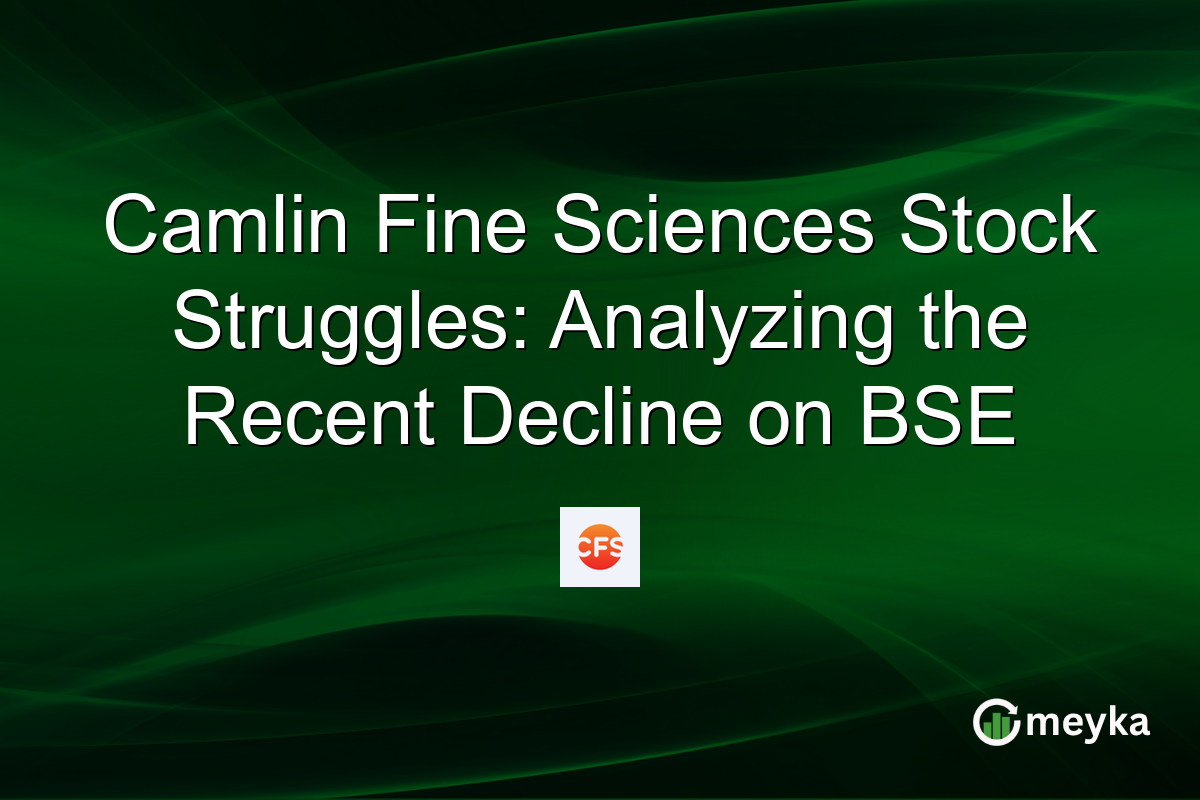 Camlin Fine Sciences Stock Struggles: Analyzing the Recent Decline on BSE