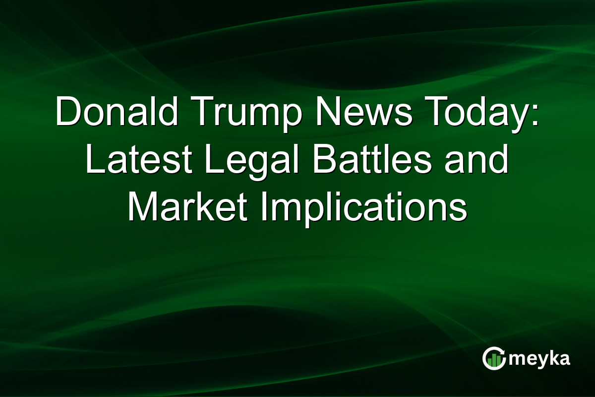 Donald Trump News Today: Latest Legal Battles and Market Implications