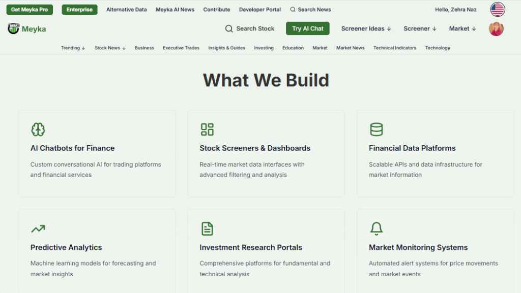 Meyka AI Enterprise Features Overview