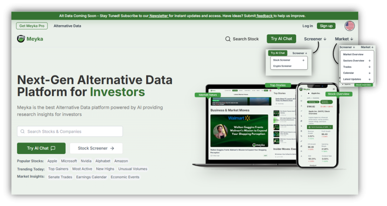 Meyka AI Powered Stock research Analysis tool