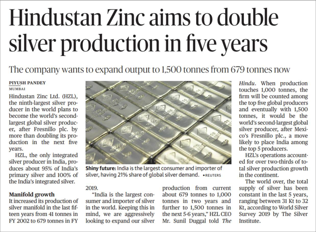 Official Source: Hindustan Zinc Strategic Plans Overview 