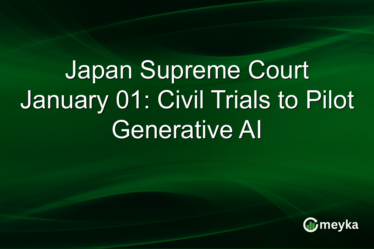 Japan Supreme Court January 01: Civil Trials to Pilot Generative AI