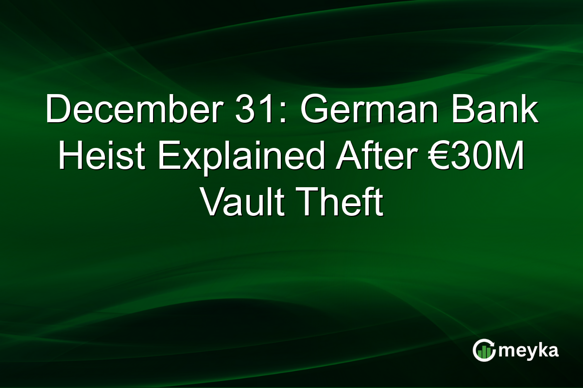 December 31: German Bank Heist Explained After €30M Vault Theft