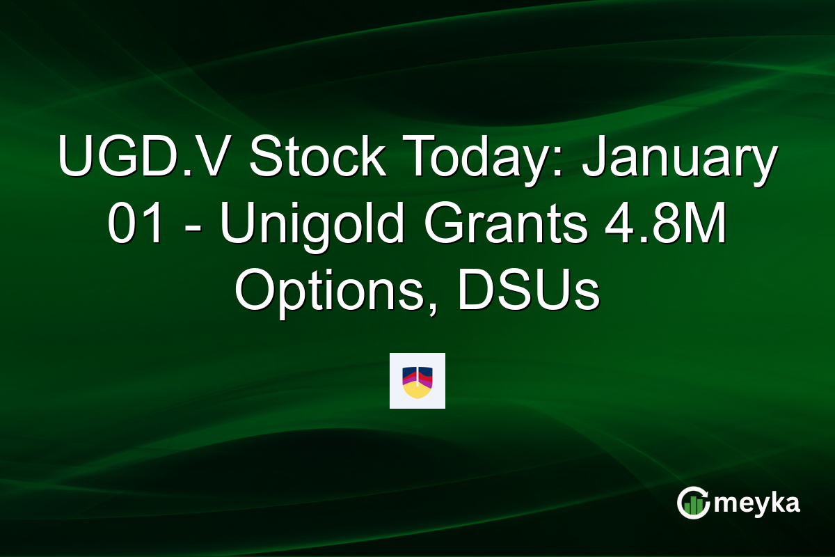 UGD.V Stock Today: January 01 - Unigold Grants 4.8M Options, DSUs