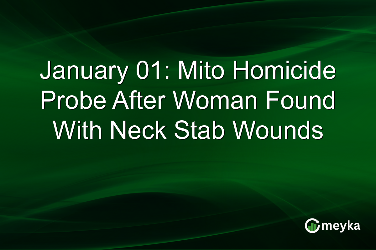 January 01: Mito Homicide Probe After Woman Found With Neck Stab Wounds