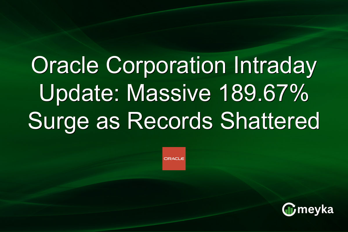 Oracle Corporation Intraday Update: Massive 189.67% Surge as Records Shattered