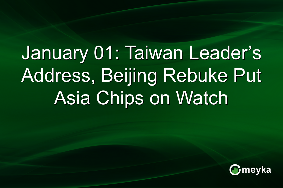 January 01: Taiwan Leader’s Address, Beijing Rebuke Put Asia Chips on Watch