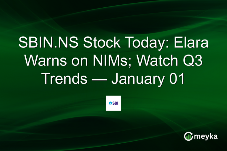 SBIN.NS Stock Today: Elara Warns on NIMs; Watch Q3 Trends — January 01