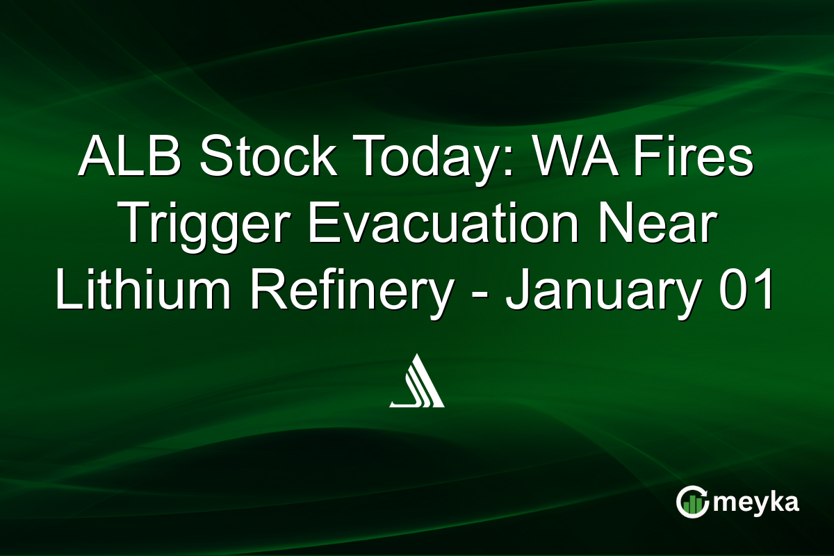 ALB Stock Today: WA Fires Trigger Evacuation Near Lithium Refinery - January 01