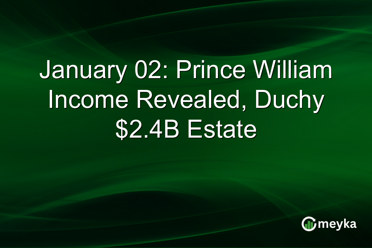 January 02: Prince William Income Revealed, Duchy $2.4B Estate