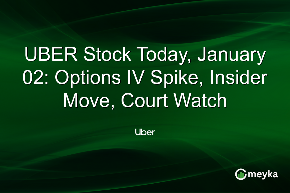 UBER Stock Today, January 02: Options IV Spike, Insider Move, Court Watch
