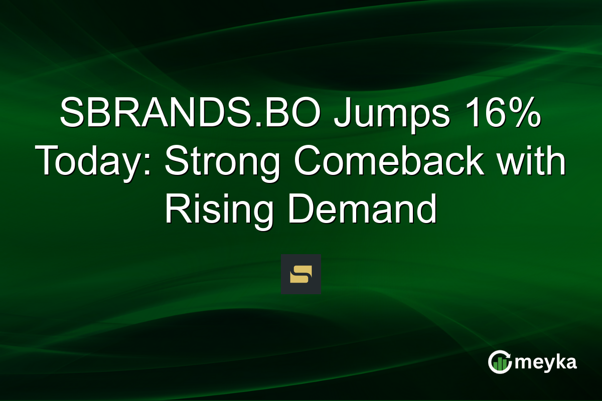 SBRANDS.BO Jumps 16% Today: Strong Comeback with Rising Demand