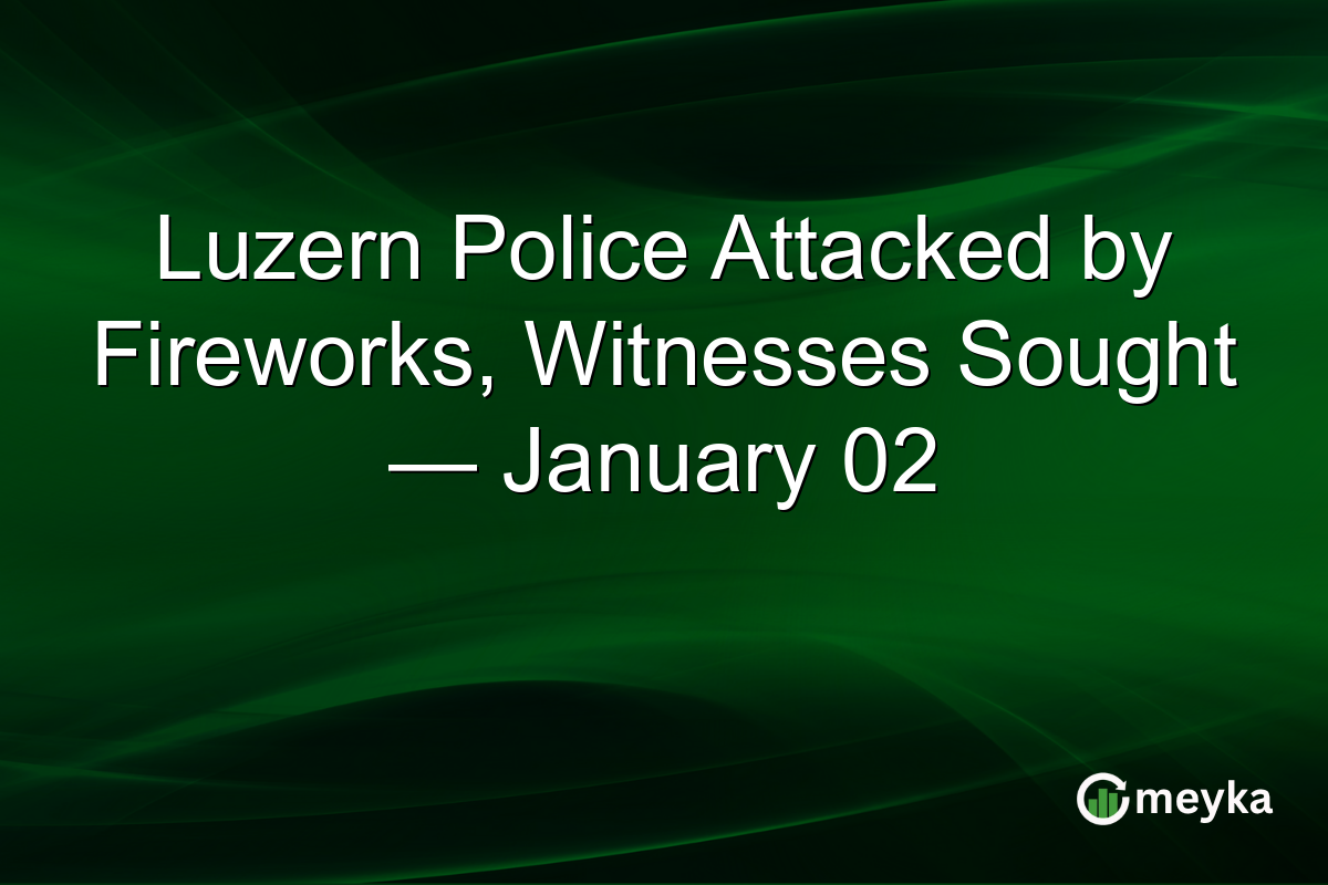 Luzern Police Attacked by Fireworks, Witnesses Sought — January 02