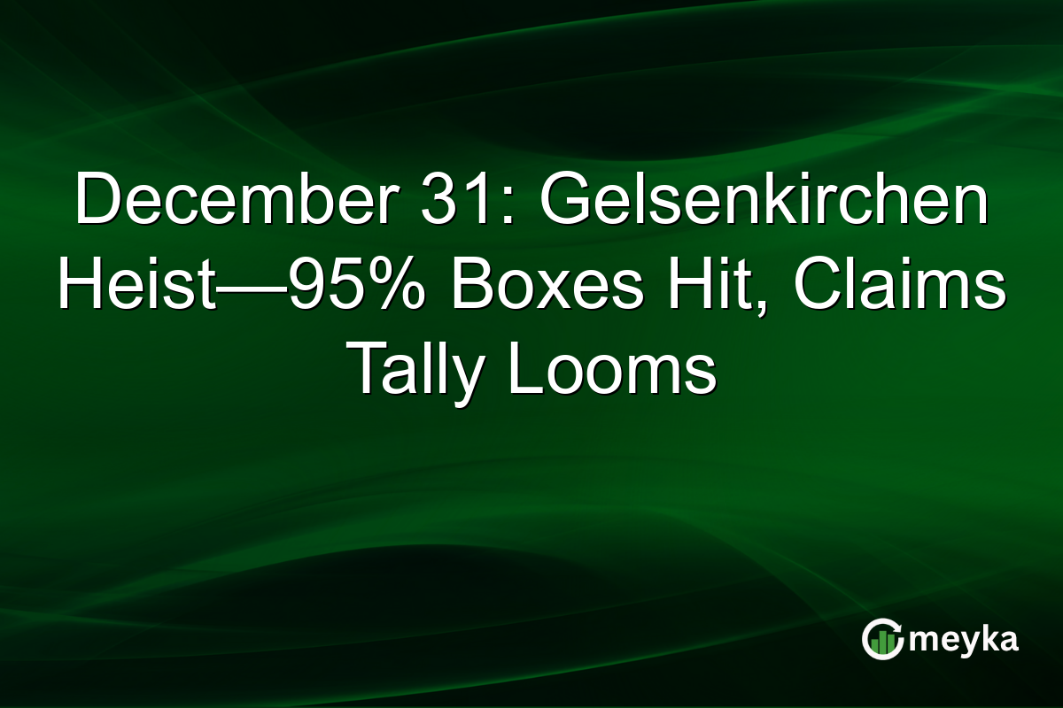 December 31: Gelsenkirchen Heist—95% Boxes Hit, Claims Tally Looms