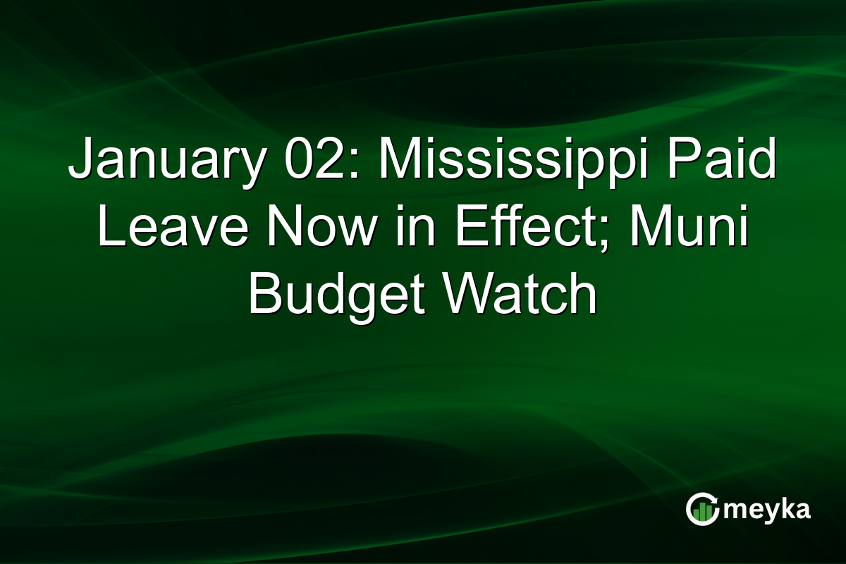 January 02: Mississippi Paid Leave Now in Effect; Muni Budget Watch