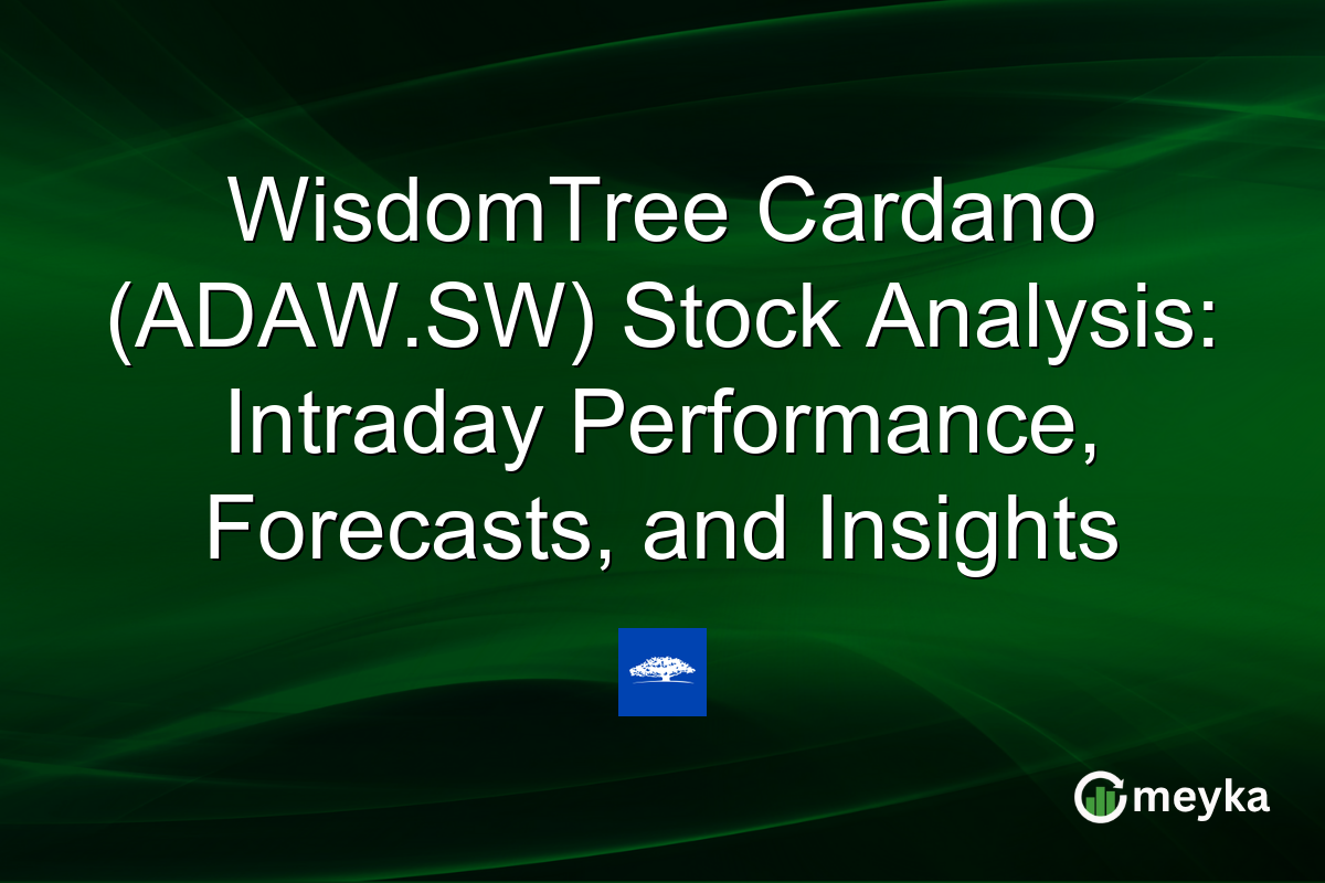 WisdomTree Cardano (ADAW.SW) Stock Analysis: Intraday Performance, Forecasts, and Insights