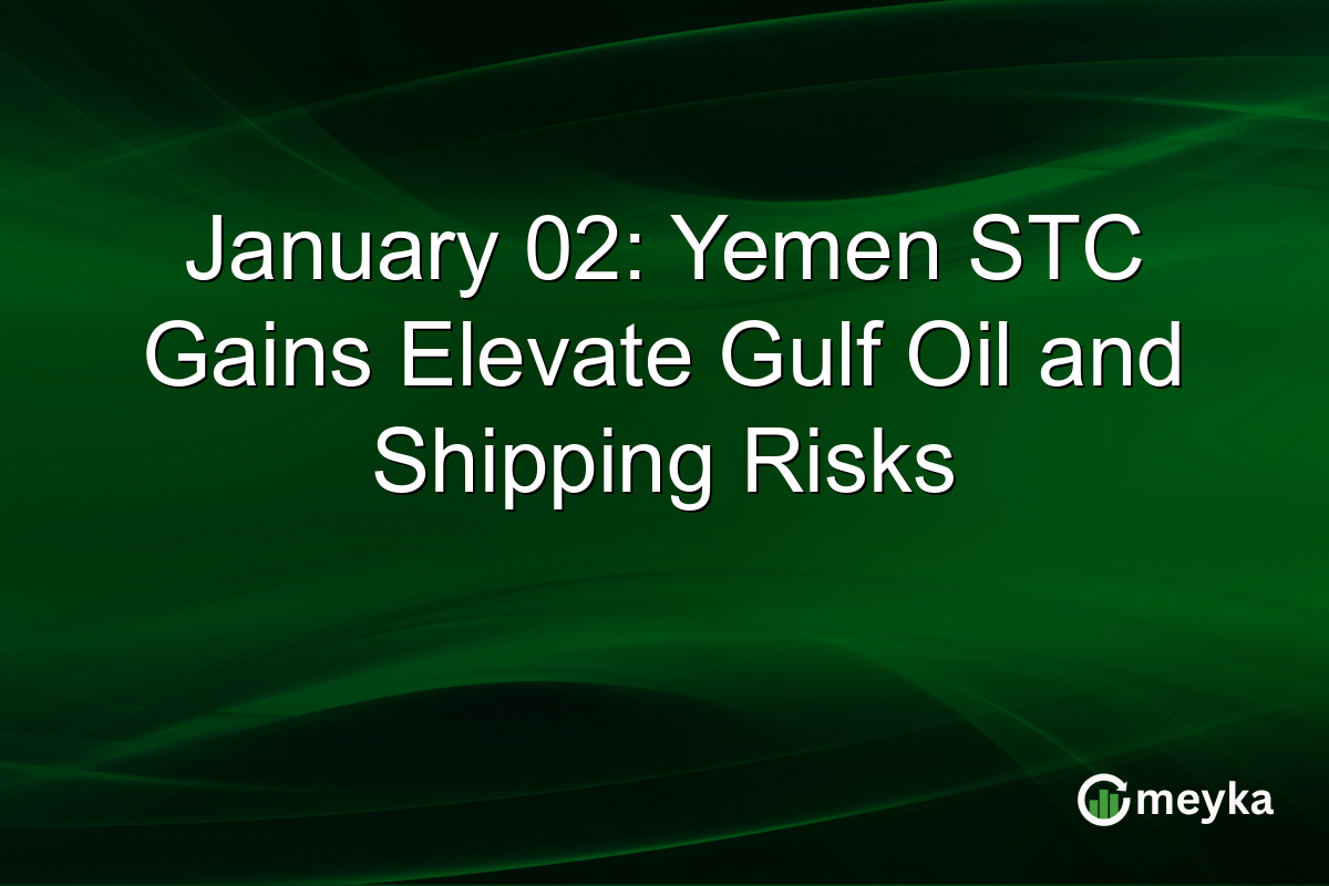 January 02: Yemen STC Gains Elevate Gulf Oil and Shipping Risks