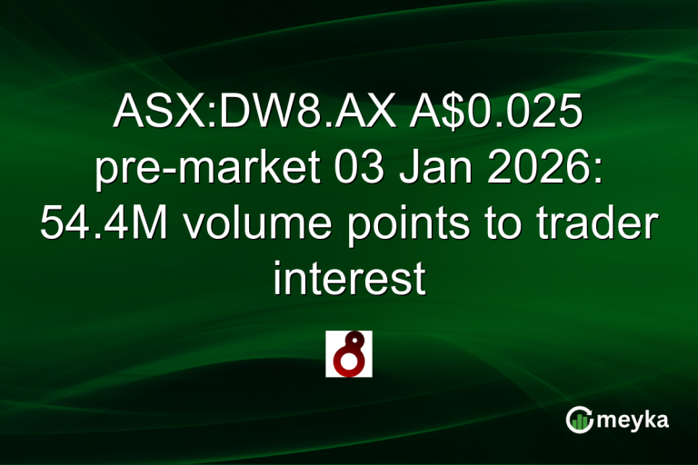 ASX:DW8.AX A$0.025 pre-market 03 Jan 2026: 54.4M volume points to trader interest