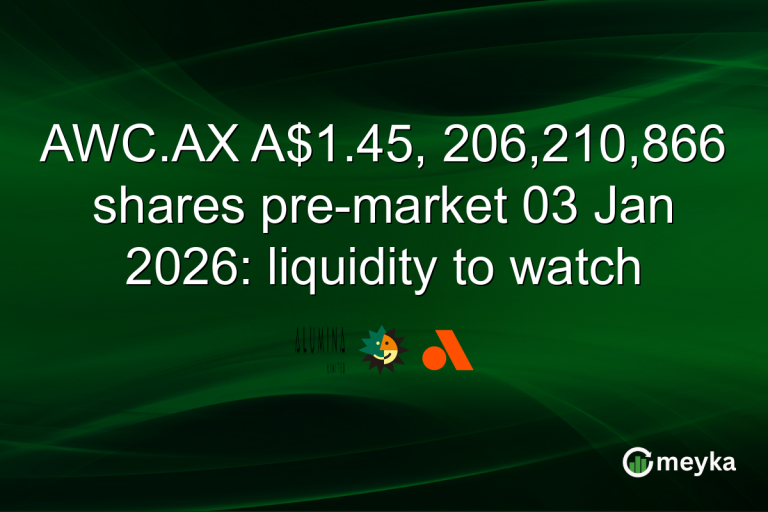 AWC.AX A$1.45, 206,210,866 shares pre-market 03 Jan 2026: liquidity to watch