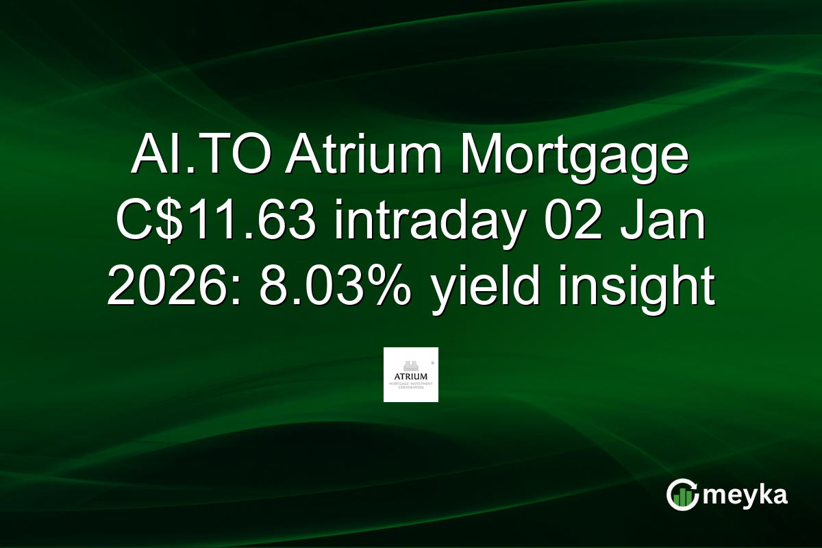 AI.TO Atrium Mortgage C$11.63 intraday 02 Jan 2026: 8.03% yield insight