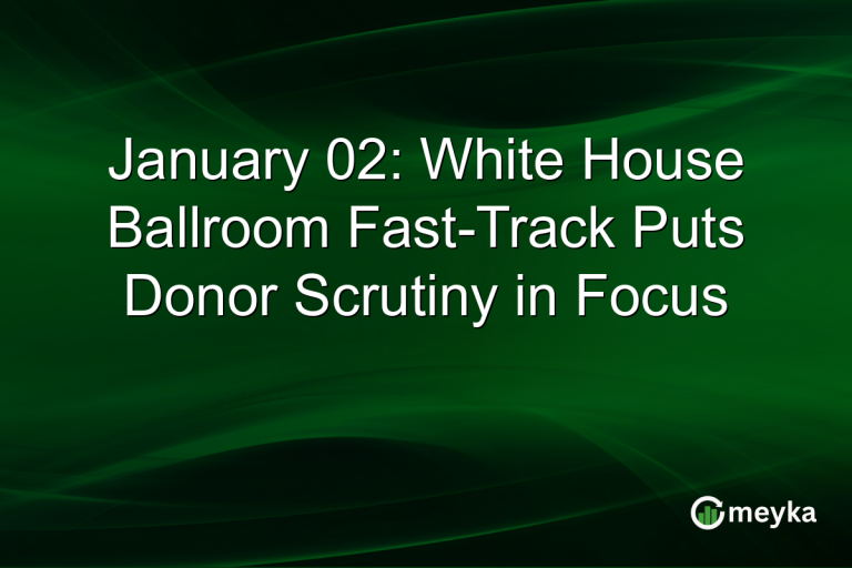 January 02: White House Ballroom Fast-Track Puts Donor Scrutiny in Focus