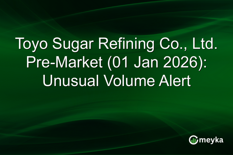 Toyo Sugar Refining Co., Ltd. Pre-Market (01 Jan 2026): Unusual Volume Alert