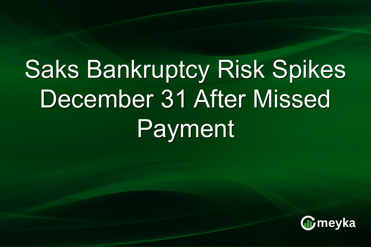 Saks Bankruptcy Risk Spikes December 31 After Missed Payment
