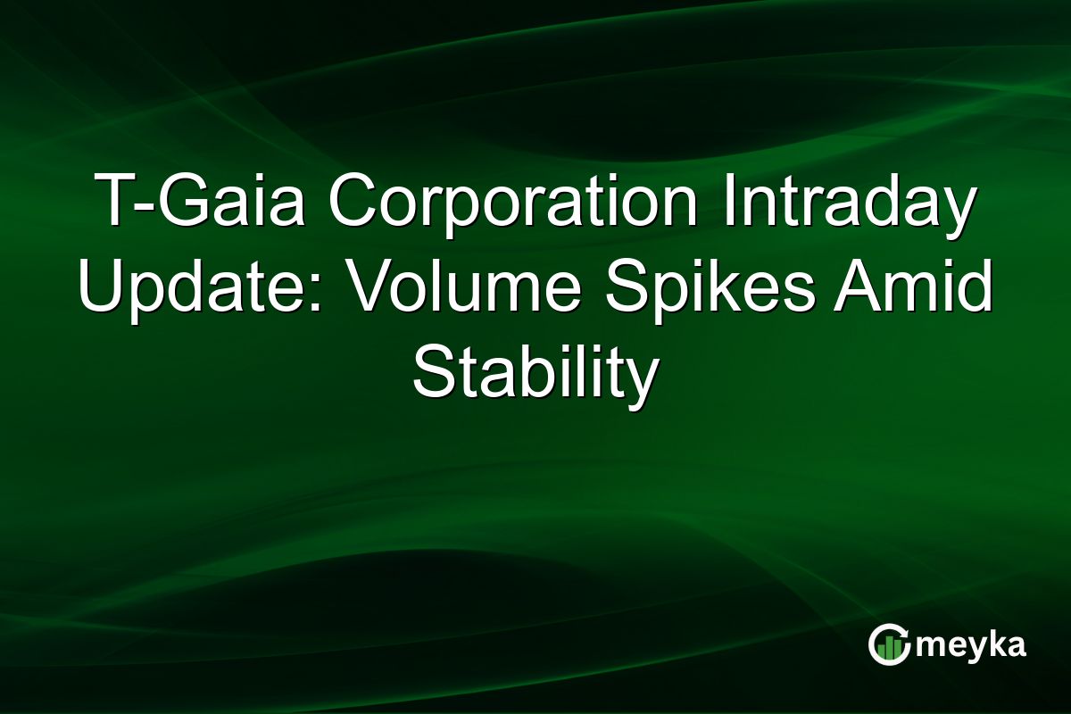 T-Gaia Corporation Intraday Update: Volume Spikes Amid Stability