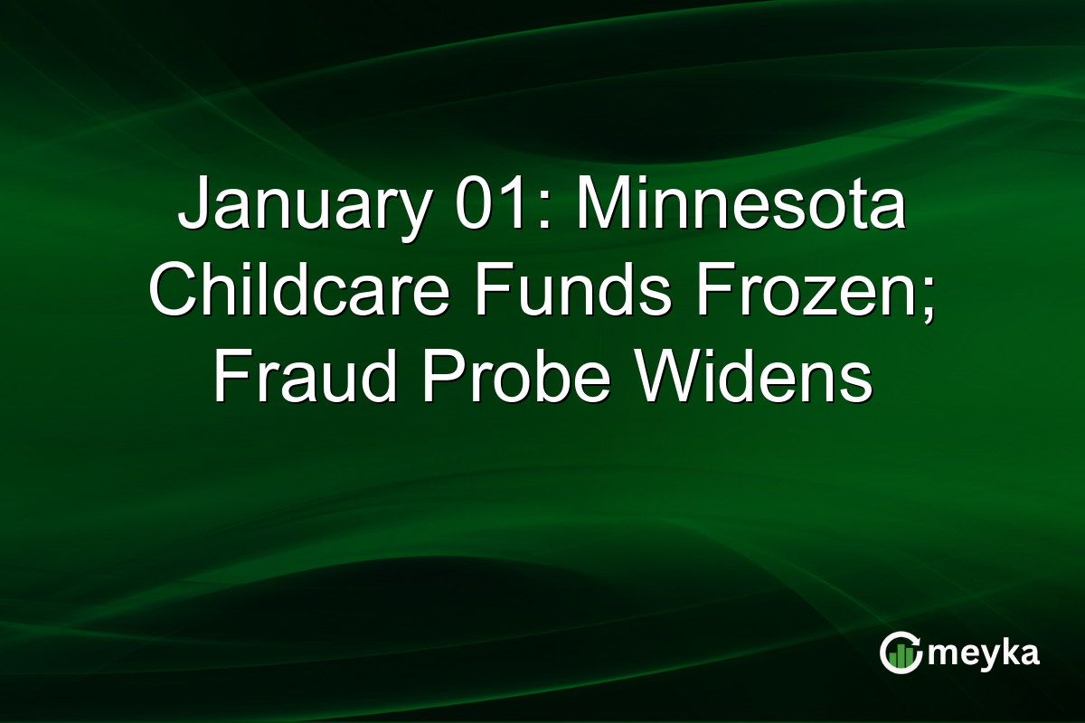 January 01: Minnesota Childcare Funds Frozen; Fraud Probe Widens