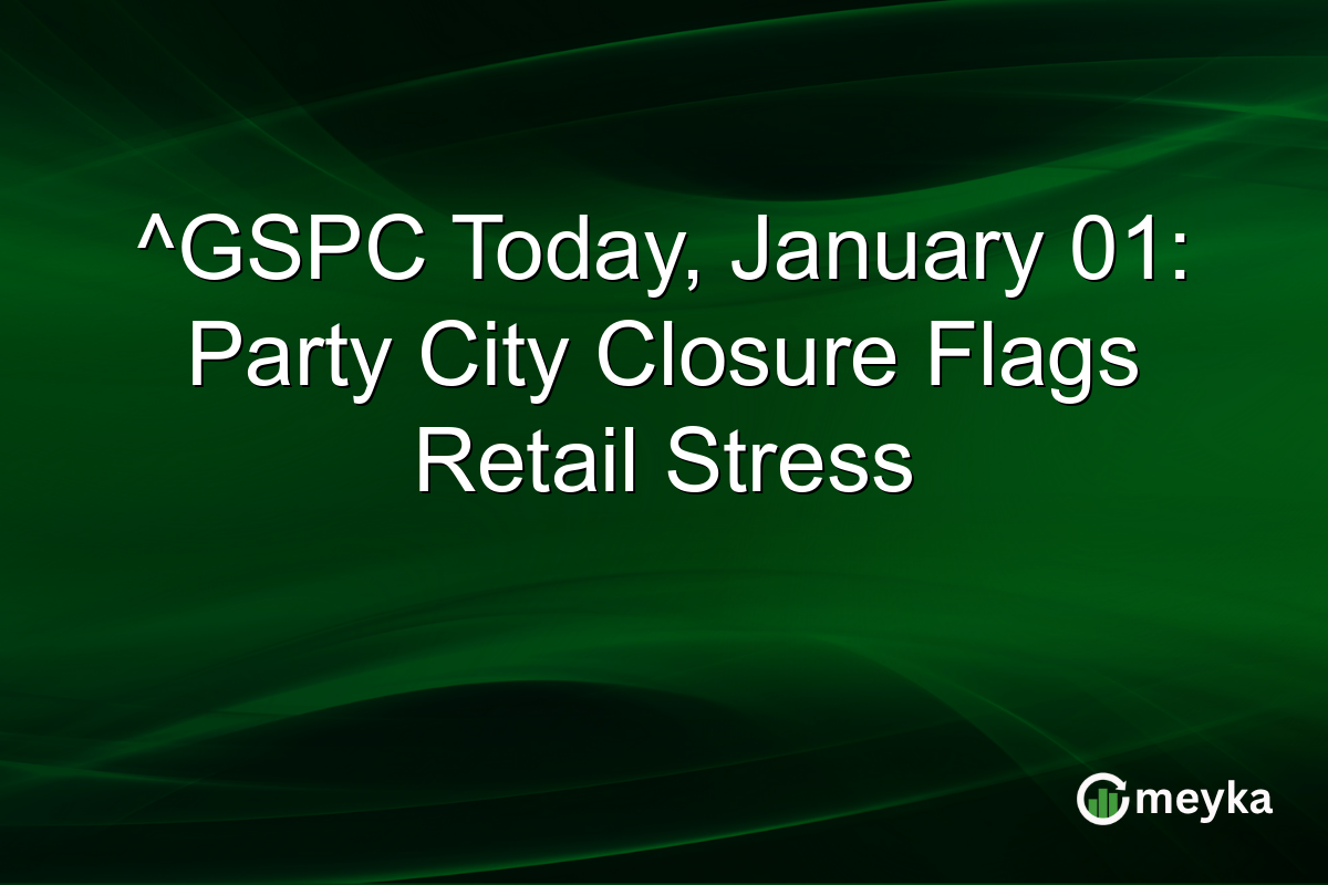^GSPC Today, January 01: Party City Closure Flags Retail Stress