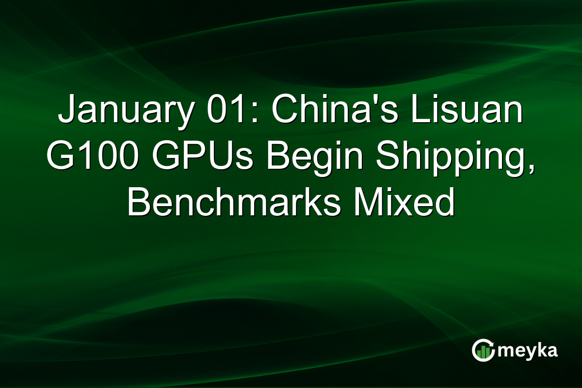 January 01: China's Lisuan G100 GPUs Begin Shipping, Benchmarks Mixed